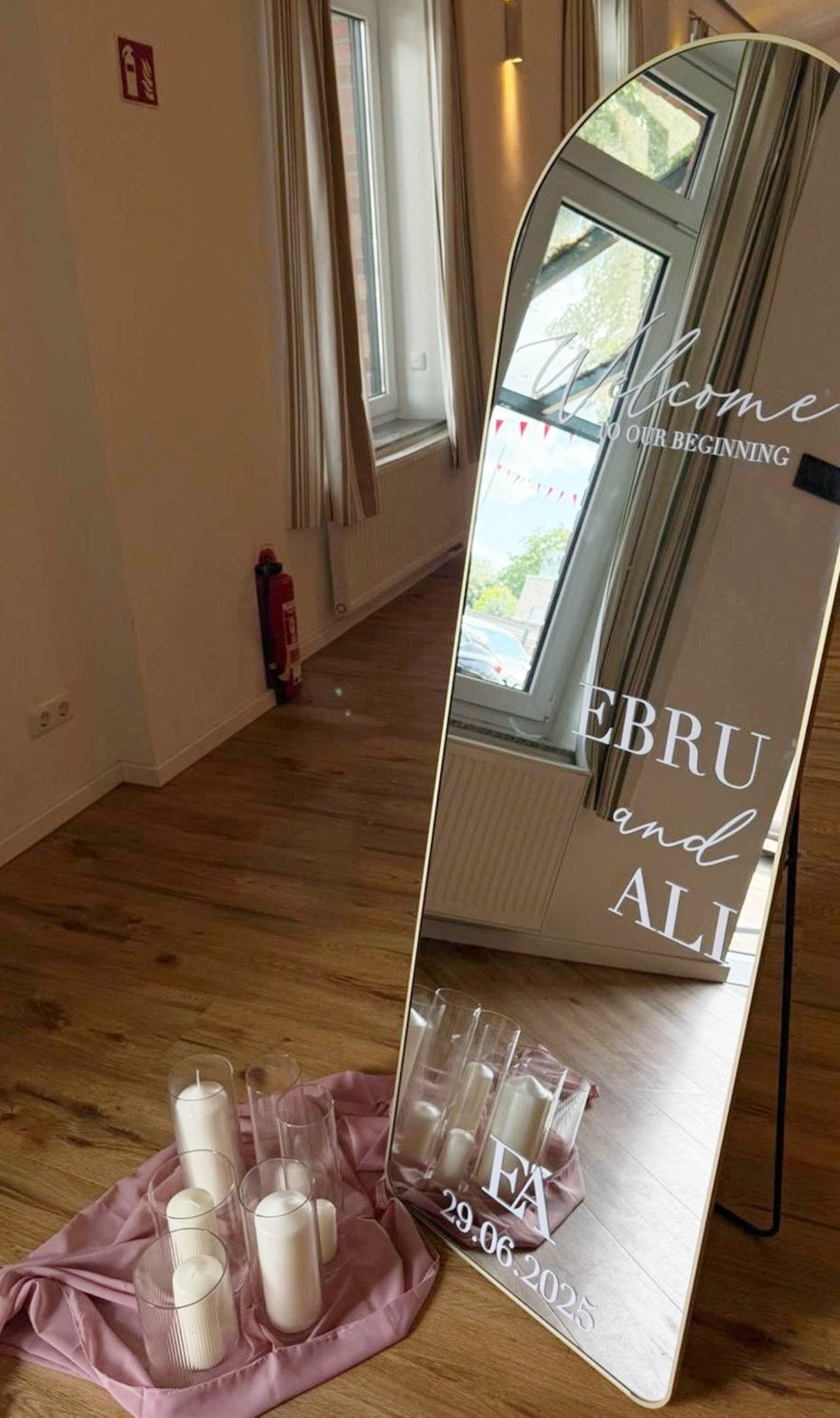 Hochzeitsschild Willkommenschild personalisiert - Plotter Vinyl Sticker