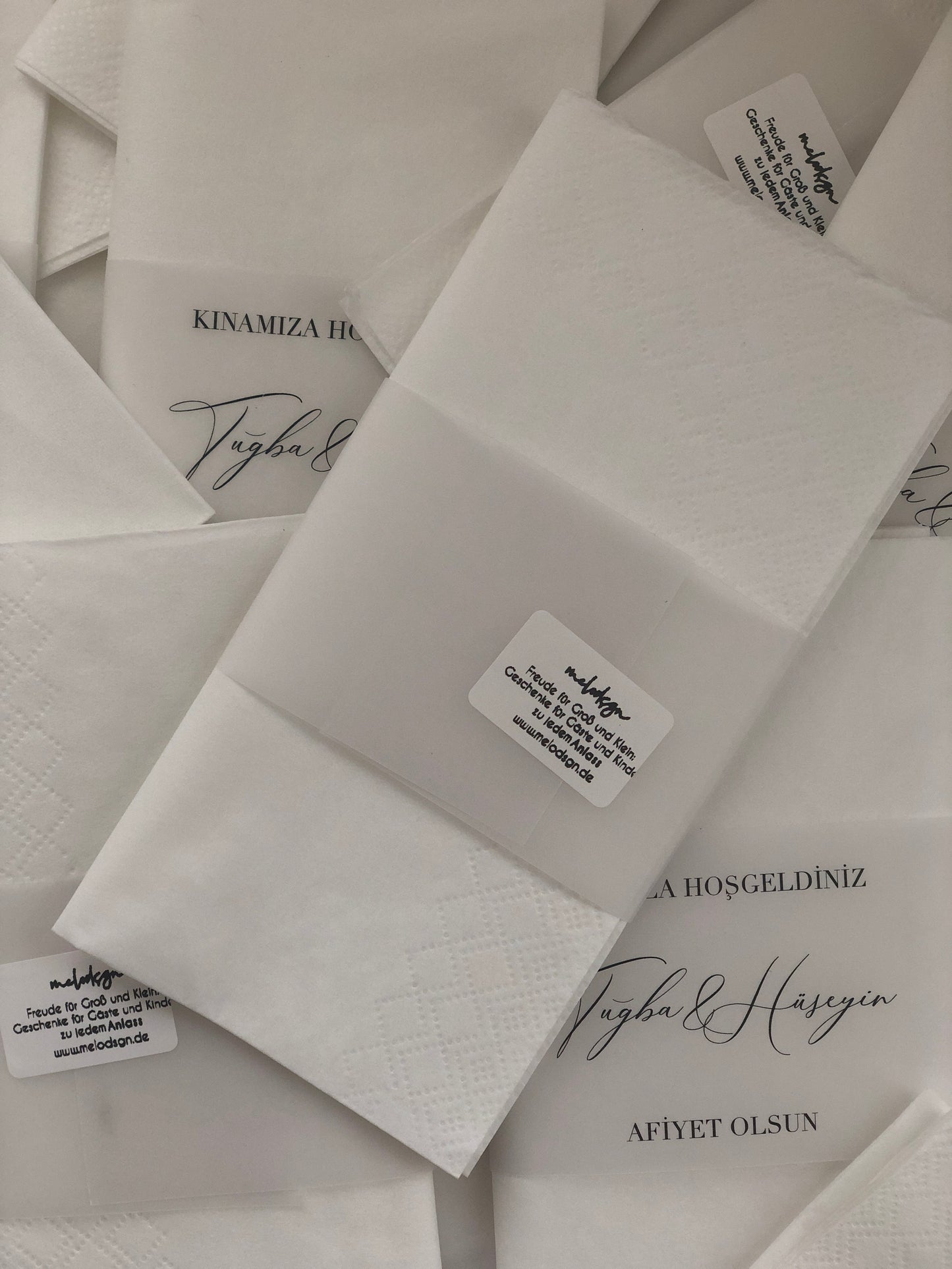 personalisierte Serviettenbanderole mit/ohne Serviette - für jeden Anlass!