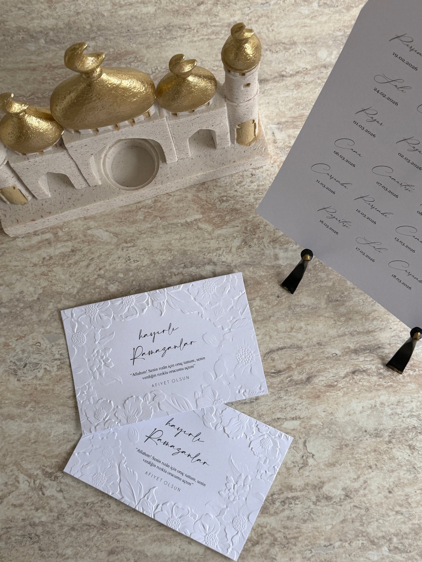 Ramadan Tischkarten - Ramadan Place Cards mit Struktur