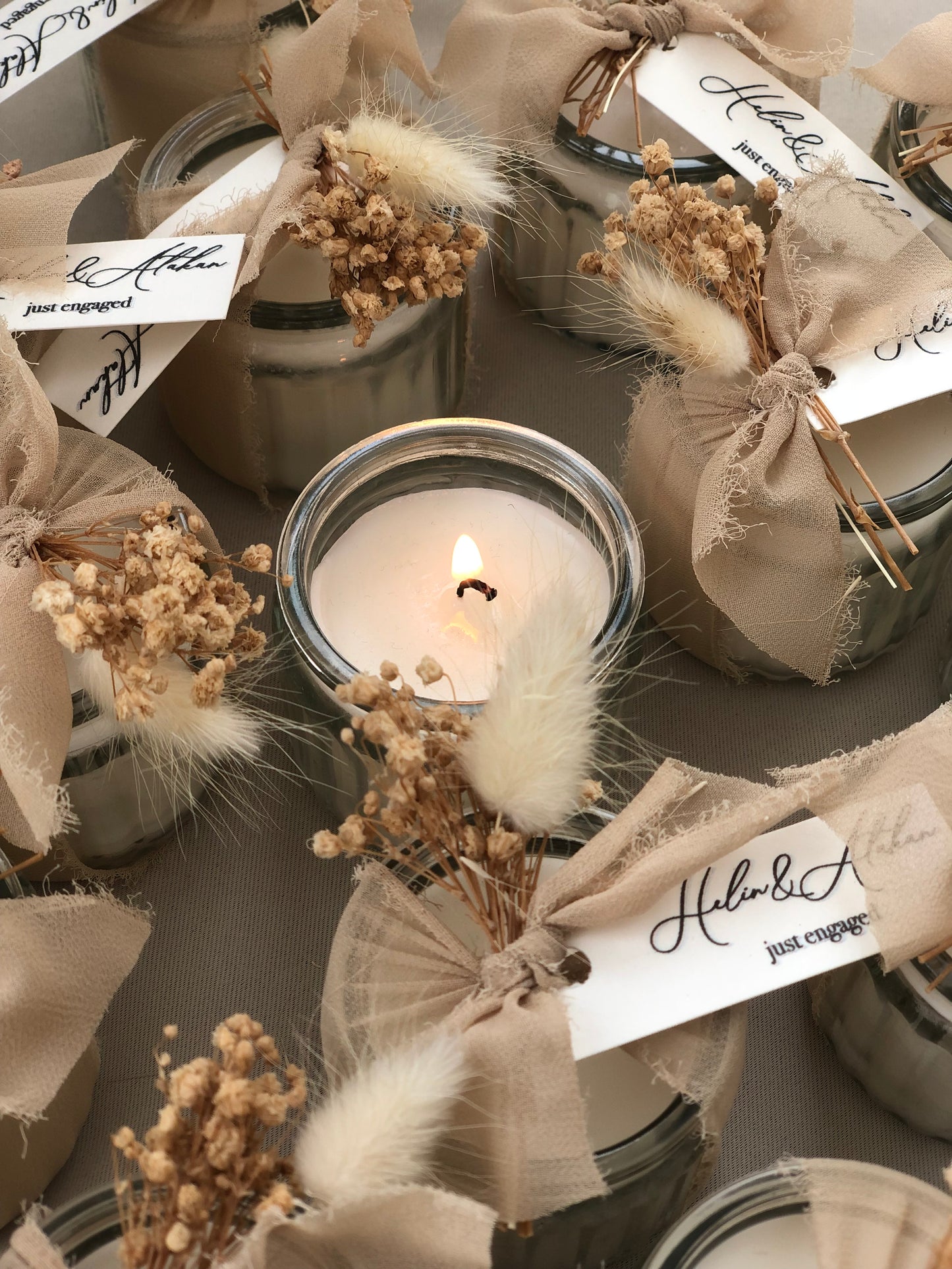 Personalisierte Gastgeschenke - Duftkerze im Glas