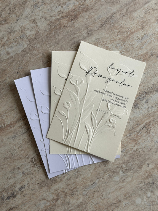 Ramadan Tischkarten - Ramadan Place Cards mit Struktur länglich